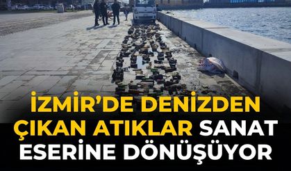 İzmir’de Denizden çıkan atıklar sanat eserine dönüşüyor