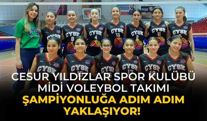 Cesur Yıldızlar Spor Kulübü Midi Voleybol Takımı Şampiyonluğa adım adım yaklaşıyor!