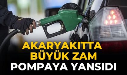 Akaryakıtta büyük zam pompaya yansıdı