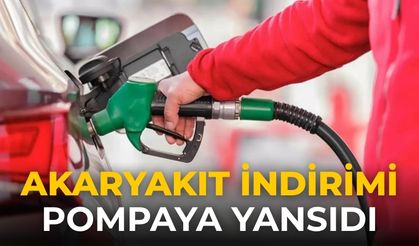 Akaryakıt indirimi pompaya yansıdı