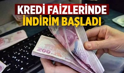 Kredi faizlerinde indirim başladı