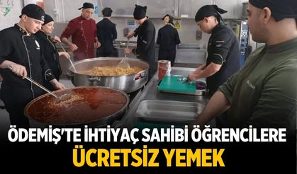 Ödemiş'te İhtiyaç Sahibi Öğrencilere Ücretsiz Yemek