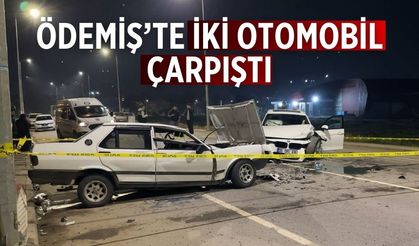 Ödemiş’te İki Otomobil Çarpıştı
