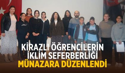Kirazlı öğrencilerin İklim Seferberliği Münazara düzenlendi