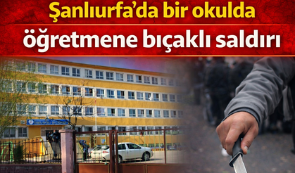 Şanlıurfa'da bir okulda öğretmene bıçaklı saldırı