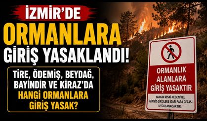 İzmir’de Ormanlara Giriş yasaklandı! Tire, Ödemiş, Beydağ, Bayındır ve Kiraz’da hangi ormanlara giriş yasak?