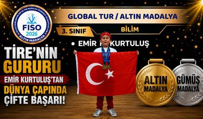 TİRE'NİN GURURU EMİR KURTULUŞ'TAN DÜNYA ÇAPINDA ÇİFTE BAŞARI! Altın ve Gümüş Madalya