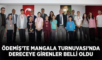 ÖDEMİŞ’TE MANGALA TURNUVASI’NDA DERECEYE GİRENLER BELLİ OLDU