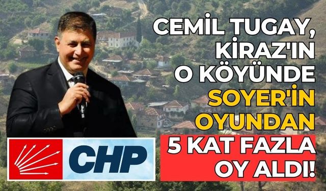 Cemil Tugay, Kiraz'ın o köyünde  Soyer'in Oyundan 5 Kat Fazla Oy Aldı!