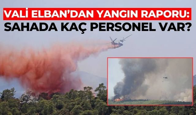Vali Elban’dan yangın raporu: Sahada kaç personel var?