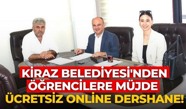 Kiraz Belediyesi'nden Öğrencilere Müjde Ücretsiz Online Dershane!