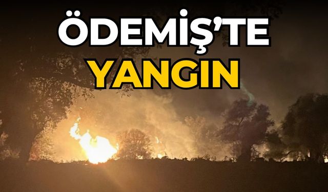 ÖDEMİŞ’TE YANGIN