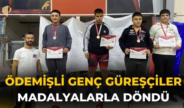 ÖDEMİŞLİ GENÇ GÜREŞÇİLER MADALYALARLA DÖNDÜ