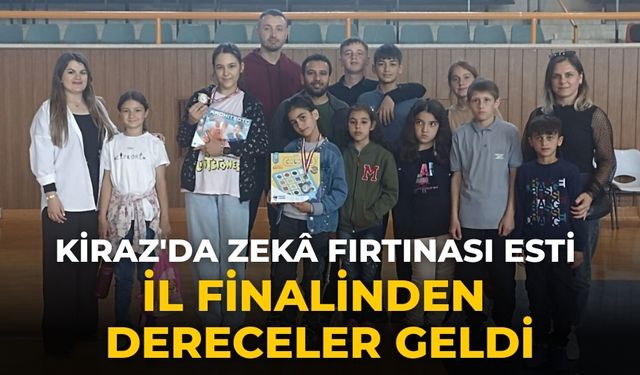 Kiraz'da Zekâ Fırtınası Esti İl finalinden dereceler geldi