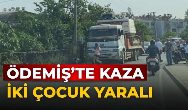 ÖDEMİŞ’TE KAZA İki Çocuk Yaralı