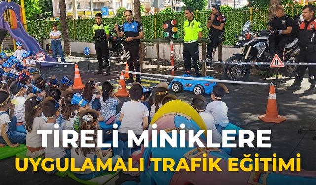 Tireli Miniklere Uygulamalı Trafik Eğitimi