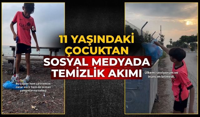 11 Yaşındaki Çocuktan Sosyal Medyada Temizlik Akımı