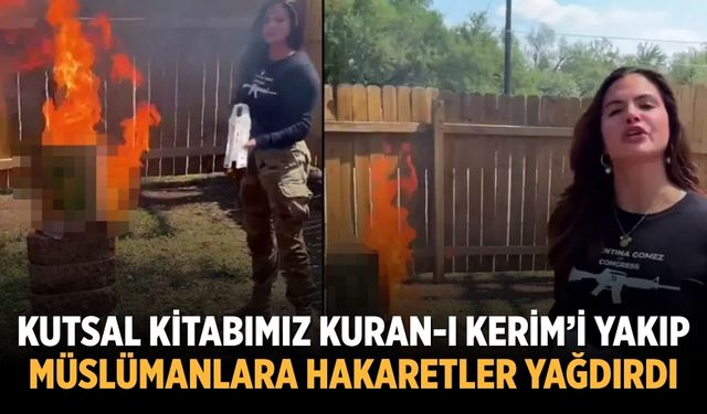 Kutsal kitabımız Kuran-ı Kerim’i yakıp Müslümanlara hakaretler yağdırdı