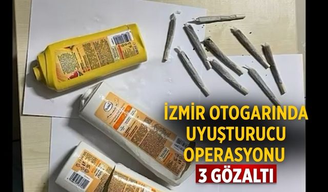 İzmir Otogarında uyuşturucu operasyonu 3 gözaltı