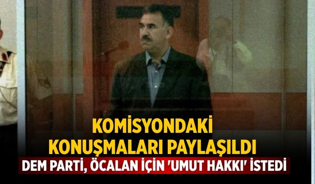 Komisyondaki konuşmaları paylaşıldı DEM Parti, Öcalan için 'umut hakkı' istedi