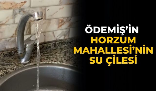 Ödemiş’in Horzum Mahallesi’nin su çilesi