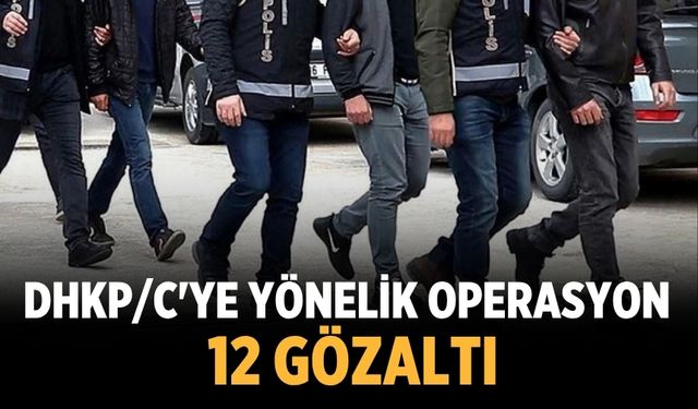 DHKP/C'ye yönelik operasyon; 12 gözaltı
