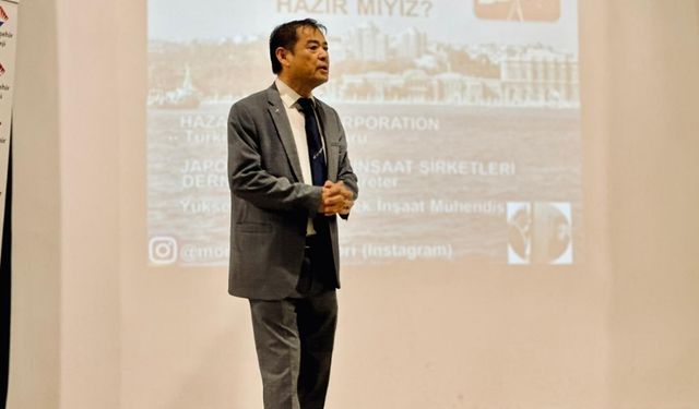 Japon deprem uzmanı Yoshinori Moriwaki ÖDemiş Bahçeşehir Koleji’nde seminer verdi