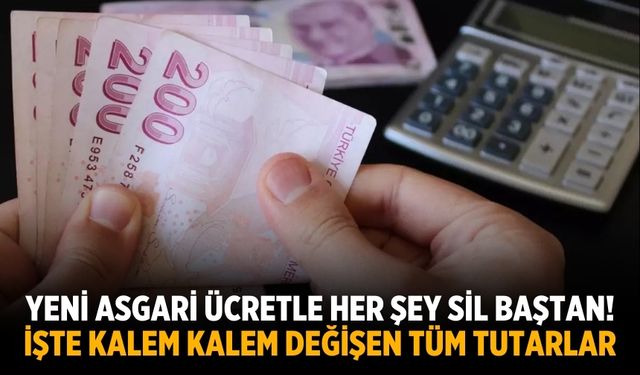 Yeni asgari ücretle her şey sil baştan! İşte kalem kalem değişen tüm tutarlar