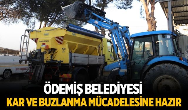 Ödemiş Belediyesi kar ve buzlanma mücadelesine hazır