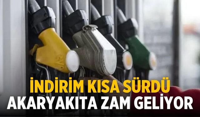 Akaryakıta zam geliyor