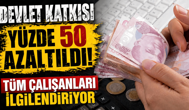 Devlet katkısı yüzde 50 azaltıldı! Tüm çalışanları ilgilendiriyor