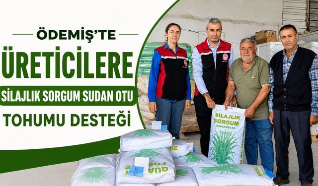 Ödemiş’te Üreticilere Silajlık Sorgum Sudan Otu Tohumu Desteği