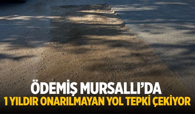 ÖDEMİŞ MURSALLI’DA 1 YILDIR ONARILMAYAN YOL TEPKİ ÇEKİYOR