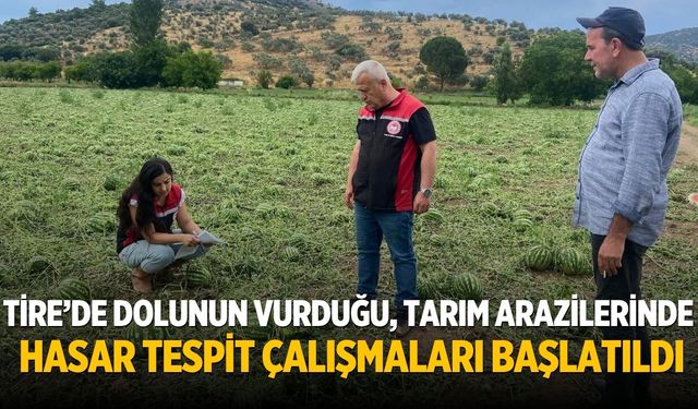 Tire’de Dolunun Vurduğu, Tarım Arazilerinde Hasar Tespit Çalışmaları Başlatıldı