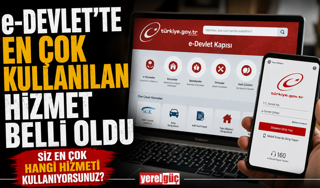 e-Devlet'te en çok kullanılan hizmet belli oldu Siz en çok hangi hizmeti kullanıyorsunuz?