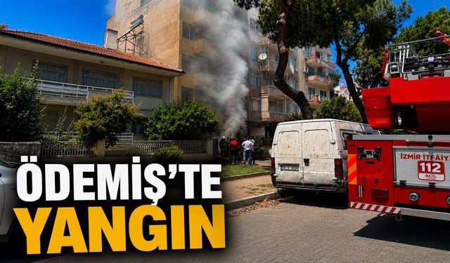 ÖDEMİŞ’TE YANGIN