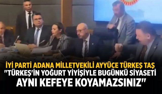 İYİ Parti Adana Milletvekili Ayyüce Türkeş Taş,"TÜRKEŞ'İN YOĞURT YİYİŞİYLE BUGÜNKÜ SİYASETİ AYNI KEFEYE KOYAMAZSINIZ"