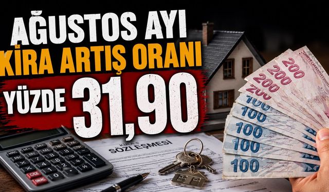 Ağustos ayı kira artış oranı yüzde 31,90