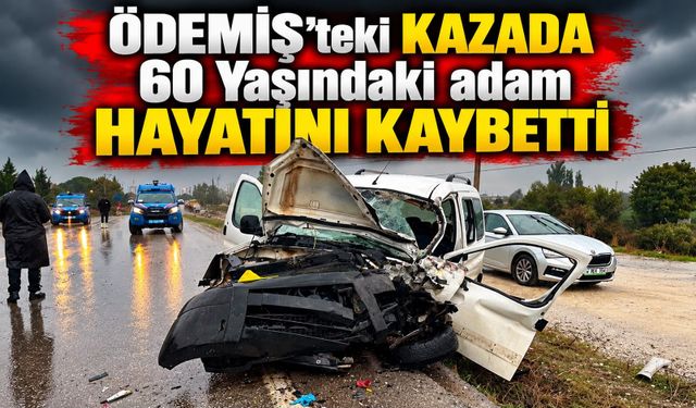 ÖDEMİŞ’TEKİ KAZADA 60 YAŞINDAKİ ADAM HAYATINI KAYBETTİ