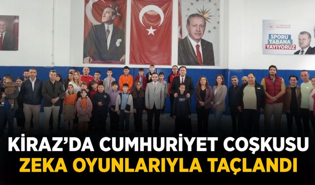 KİRAZ’DA CUMHURİYET COŞKUSU ZEKA OYUNLARIYLA TAÇLANDI