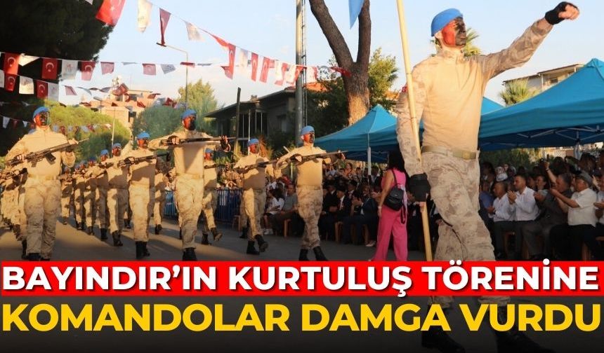 Bayındır’ın Kurtuluş törenine  Komandolar damga vurdu