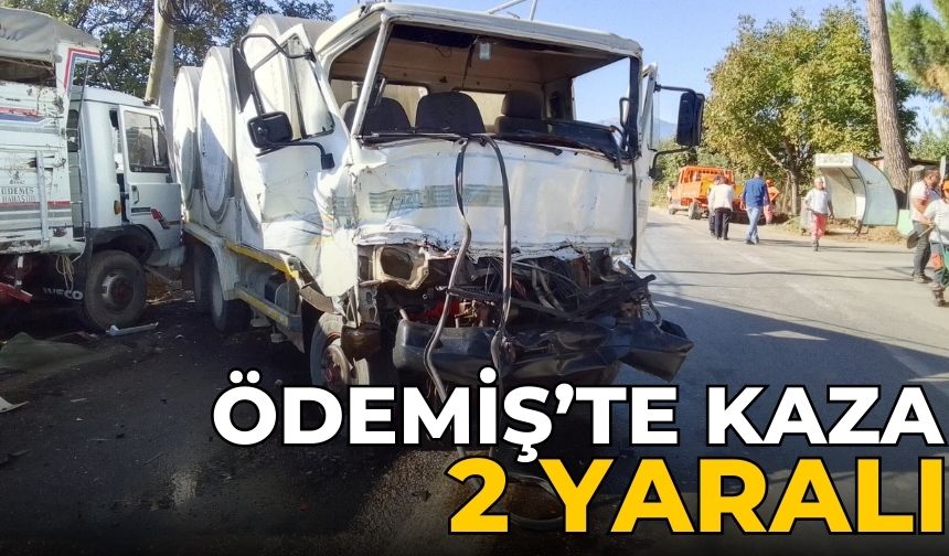 ÖDEMİŞ’TE KAZA  2 yaralı