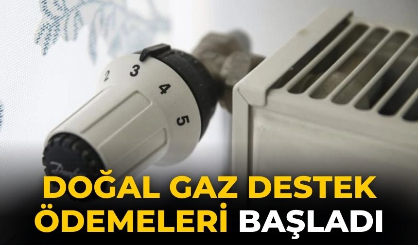 Doğal gaz destek ödemeleri başladı