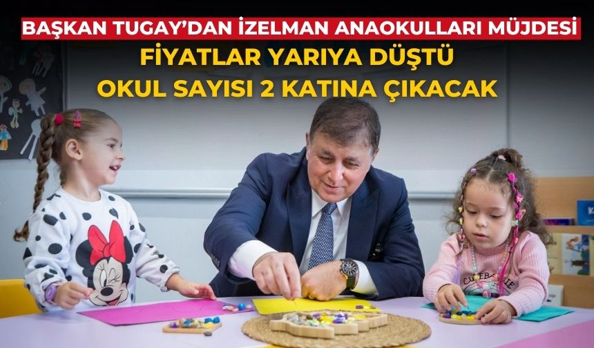 Başkan Tugay’dan İZELMAN anaokulları müjdesi Fiyatlar yarıya düştü okul sayısı 2 katına çıkacak