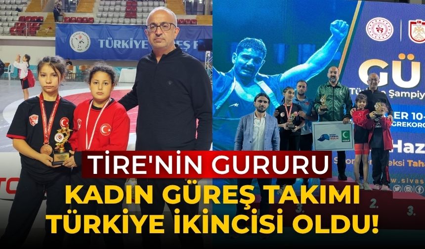 Tire'nin Gururu Kadın Güreş Takımı Türkiye İkincisi oldu!