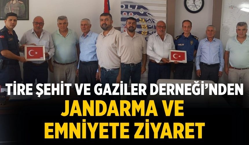 Tire Şehit ve Gaziler Derneği’nden Jandarma ve Emniyete Ziyaret