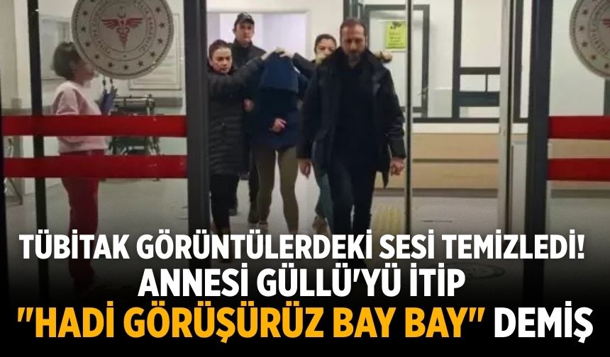 TÜBİTAK görüntülerdeki sesi temizledi! Annesi Güllü'yü itip "Hadi görüşürüz bay bay" demiş