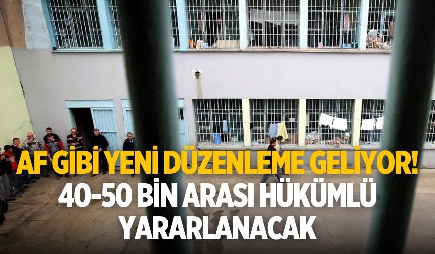 Af gibi yeni düzenleme geliyor! 40-50 bin arası hükümlü yararlanacak