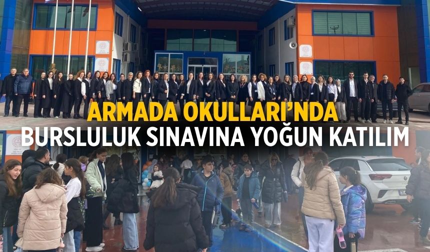 Armada Okulları’nda bursluluk sınavına yoğun katılım
