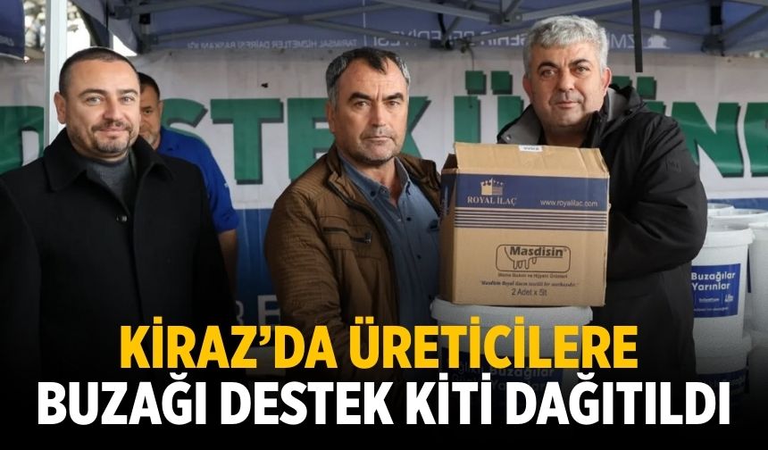 Kiraz’da Üreticilere Buzağı Destek Kiti Dağıtıldı